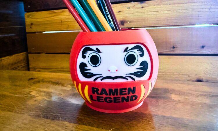 Daruma Doll Pencil Holder