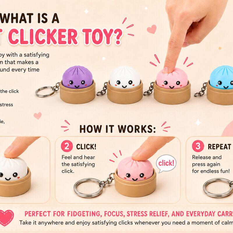 Dumpling Fidget Keychain